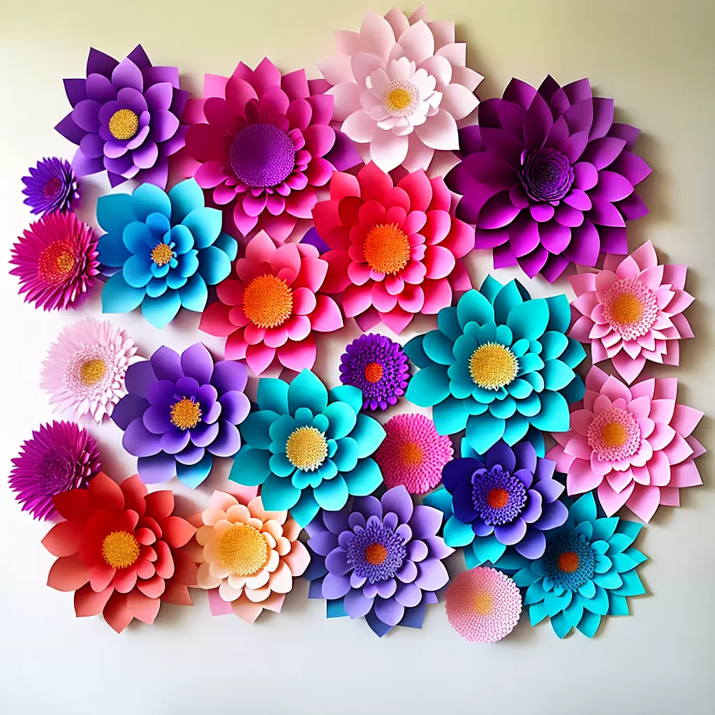 Fotos arte parede flores papel 3d