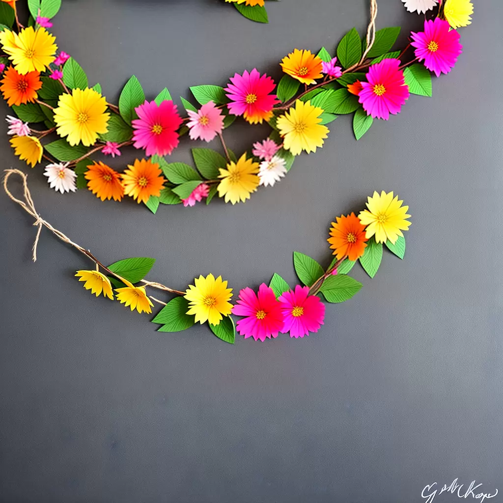 Fotos guirlanda flores papel diy