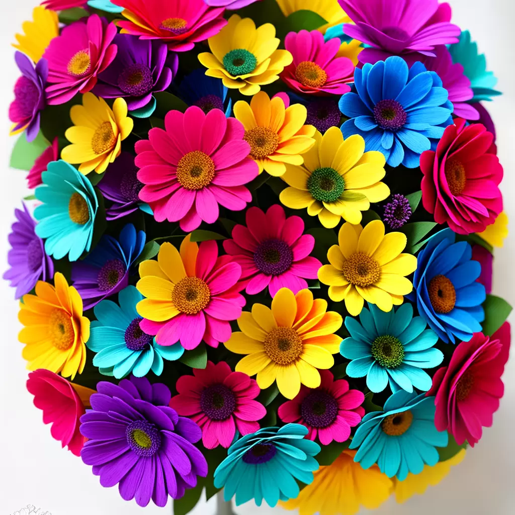 Fotos flores pano coloridas artesanato 3