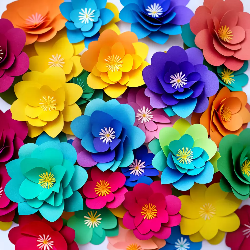 Fotos buque flores papel artesanal valentines
