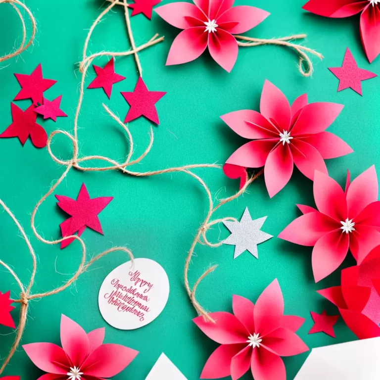 DIY: CARTÕES de Natal com flores de papel
