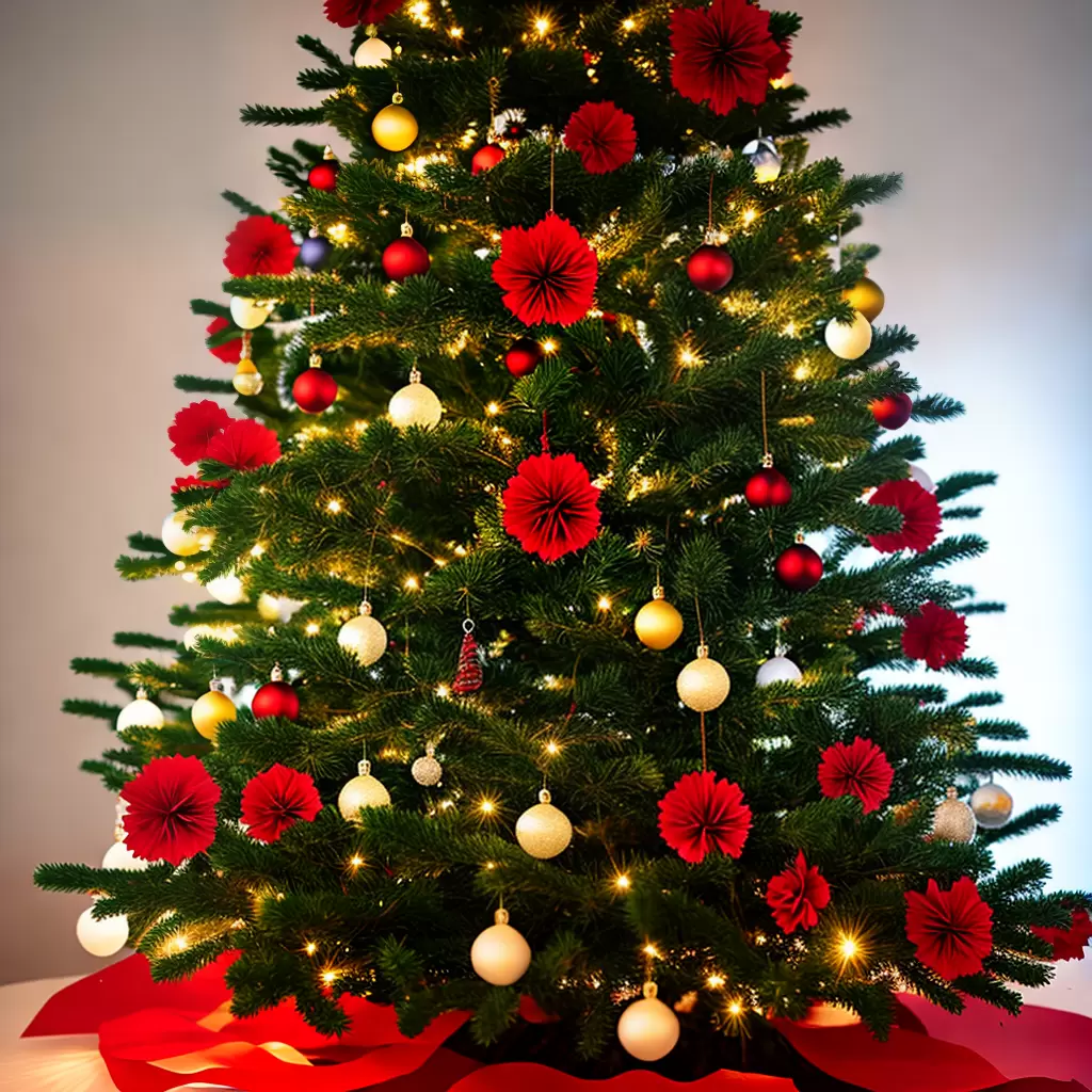 Fotos arvore natal flores papel passo a passo