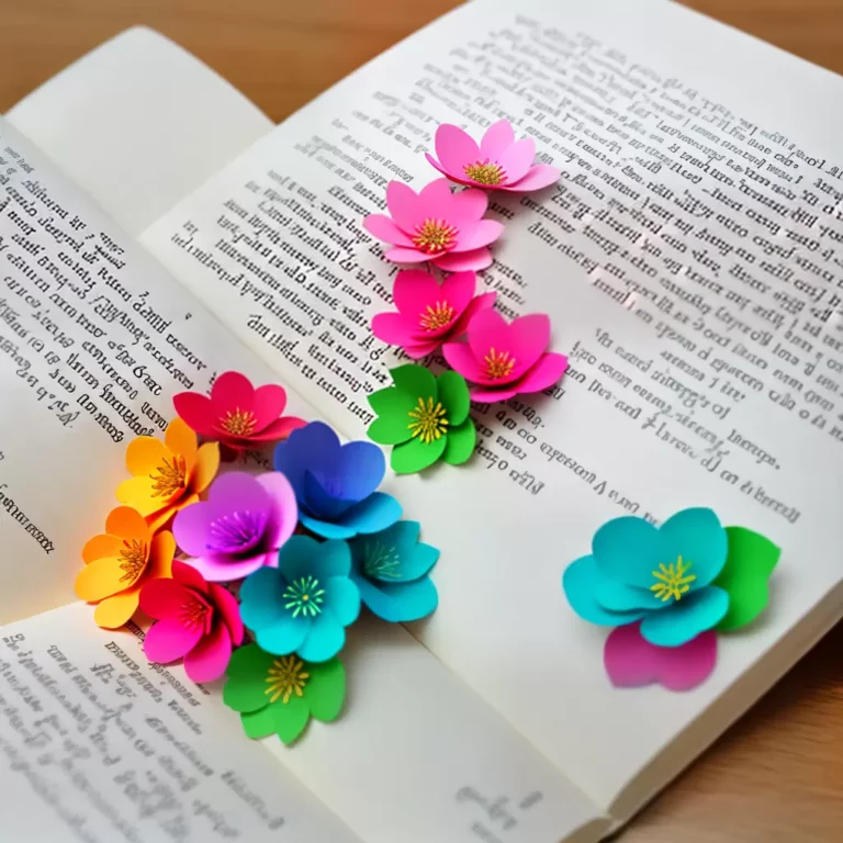 Como FAZER um marcador de páginas com flores de papel