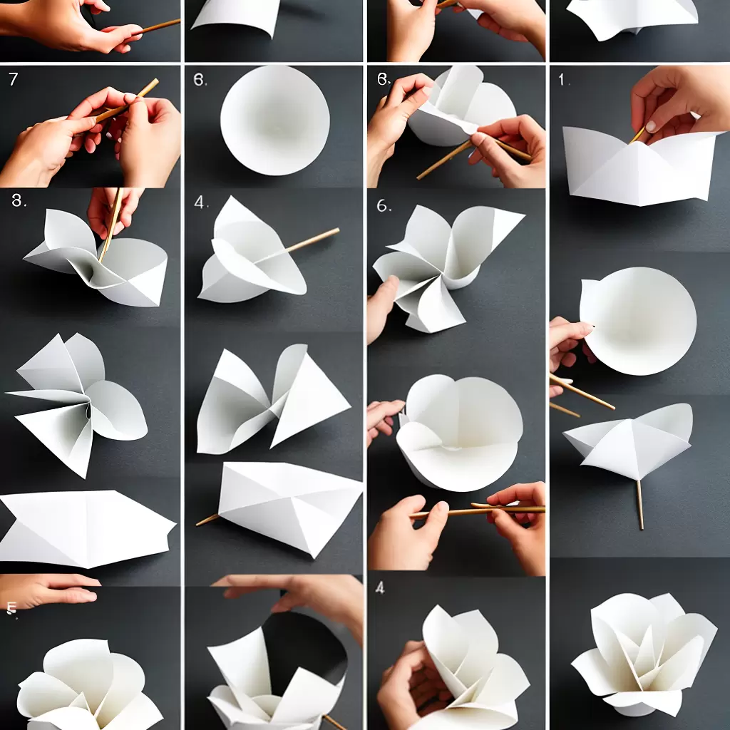 Fotos vaso papel flores diy