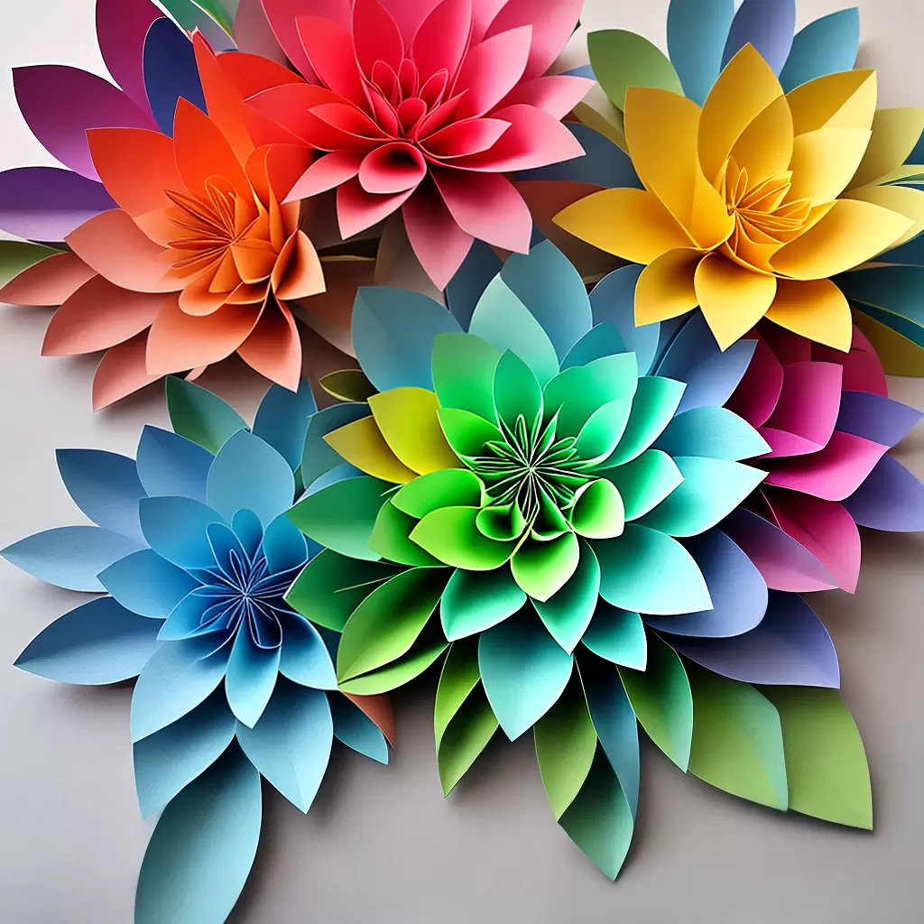 Fotos arte flores papel maos detalhes
