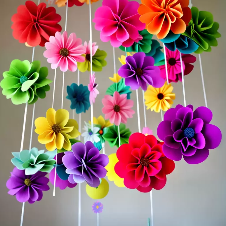 Como CRIAR um móbile de flores de tecido para bebês