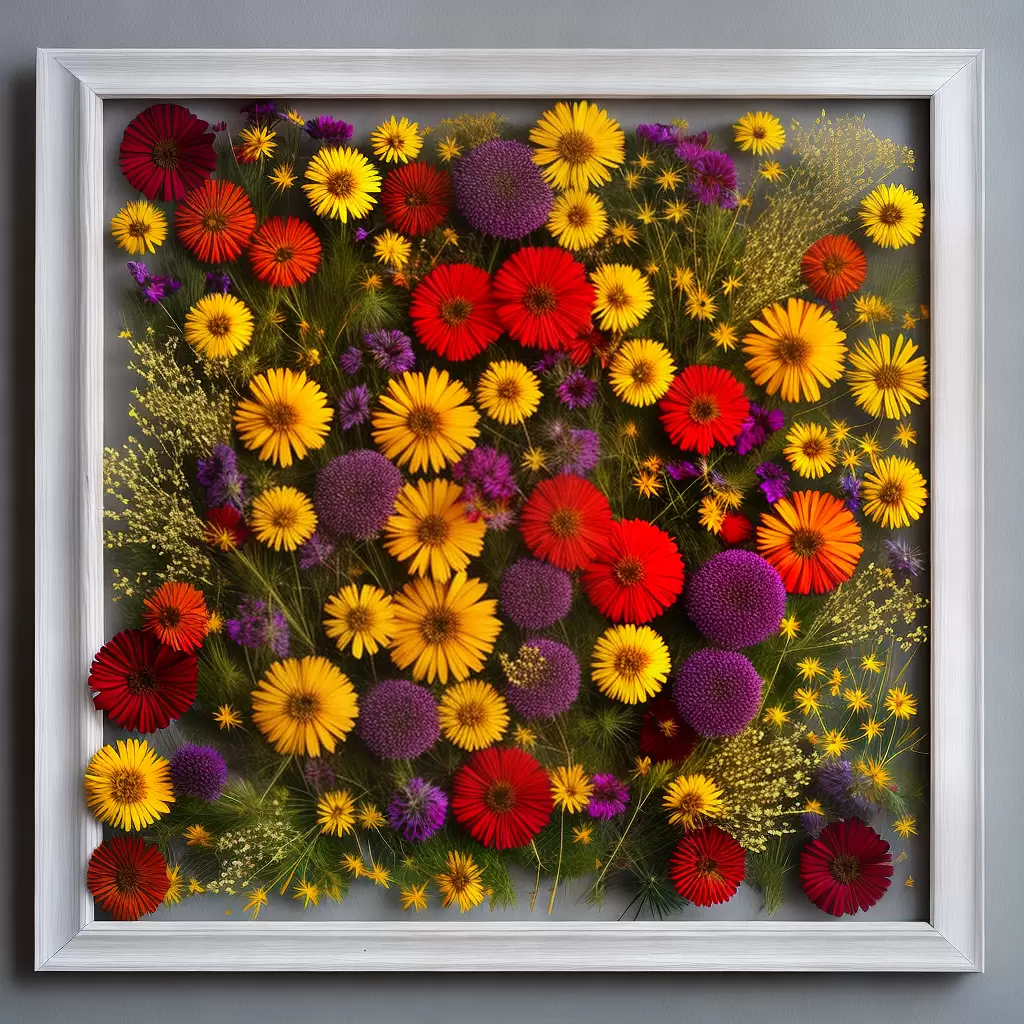 Fotos quadro flores secas artesanal