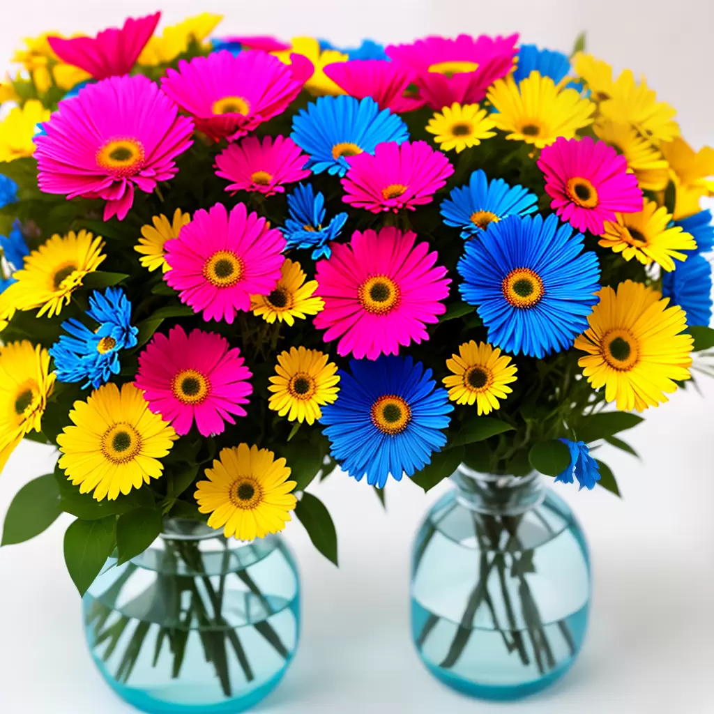 Fotos flores plastico reciclado cores vase