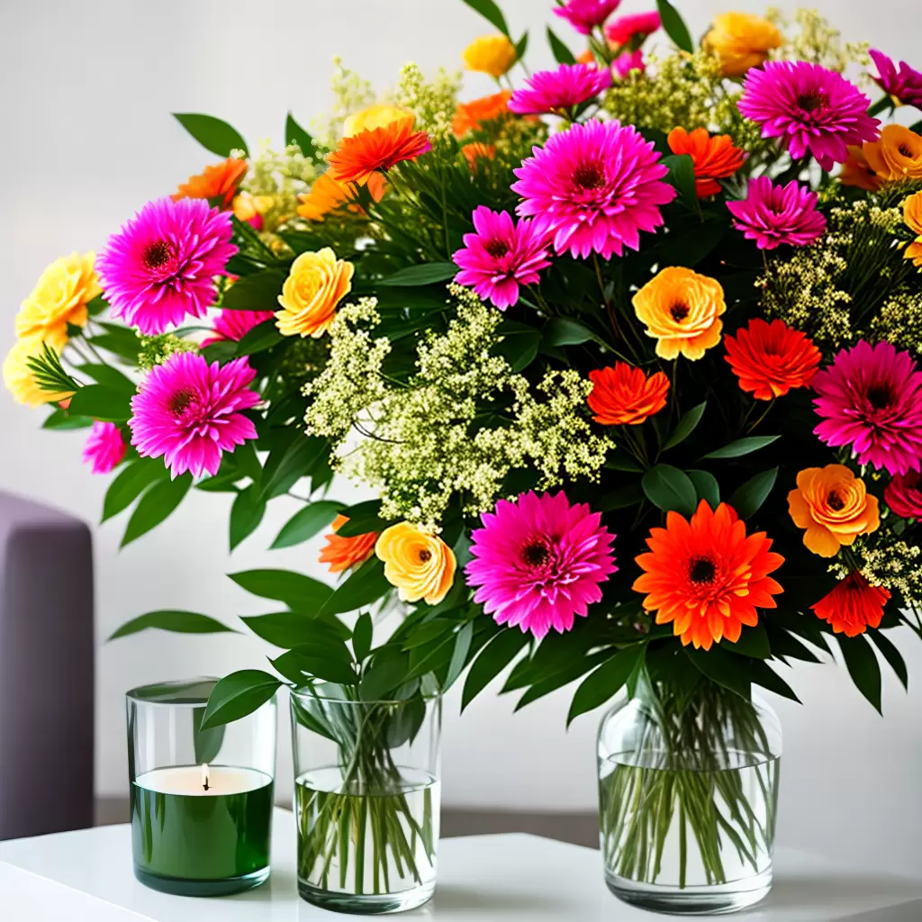 Fotos vaso flores artificiais texturas cores