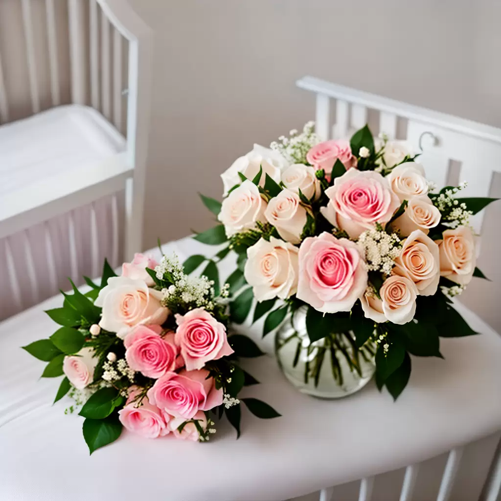 Fotos rosas brancas rosa bebe nursery