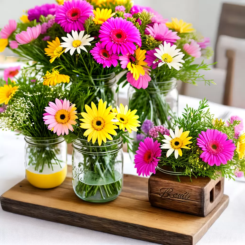 Fotos mesa pascoa flores ovos coelho