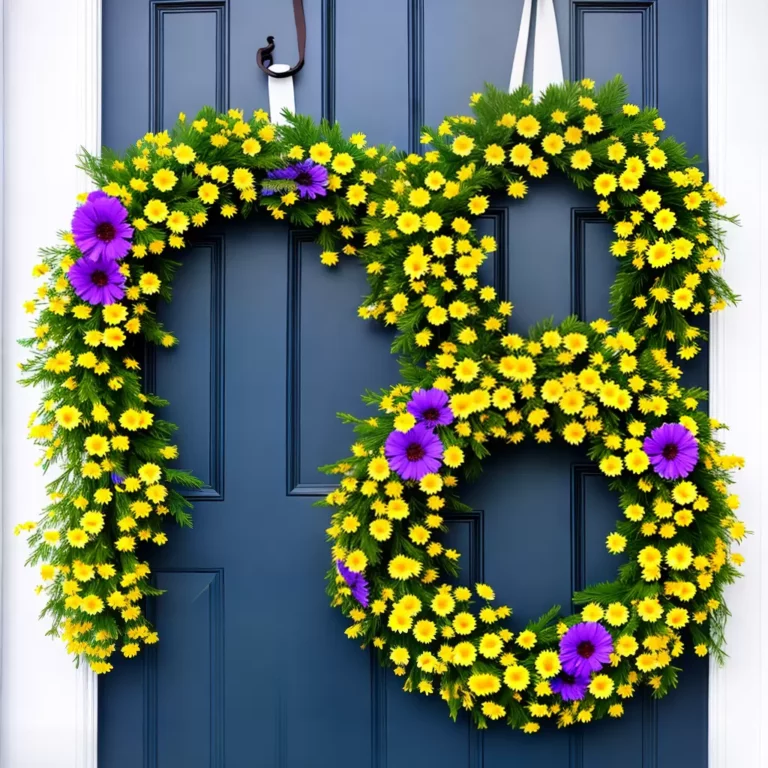 Como FAZER uma guirlanda de flores para a porta da frente