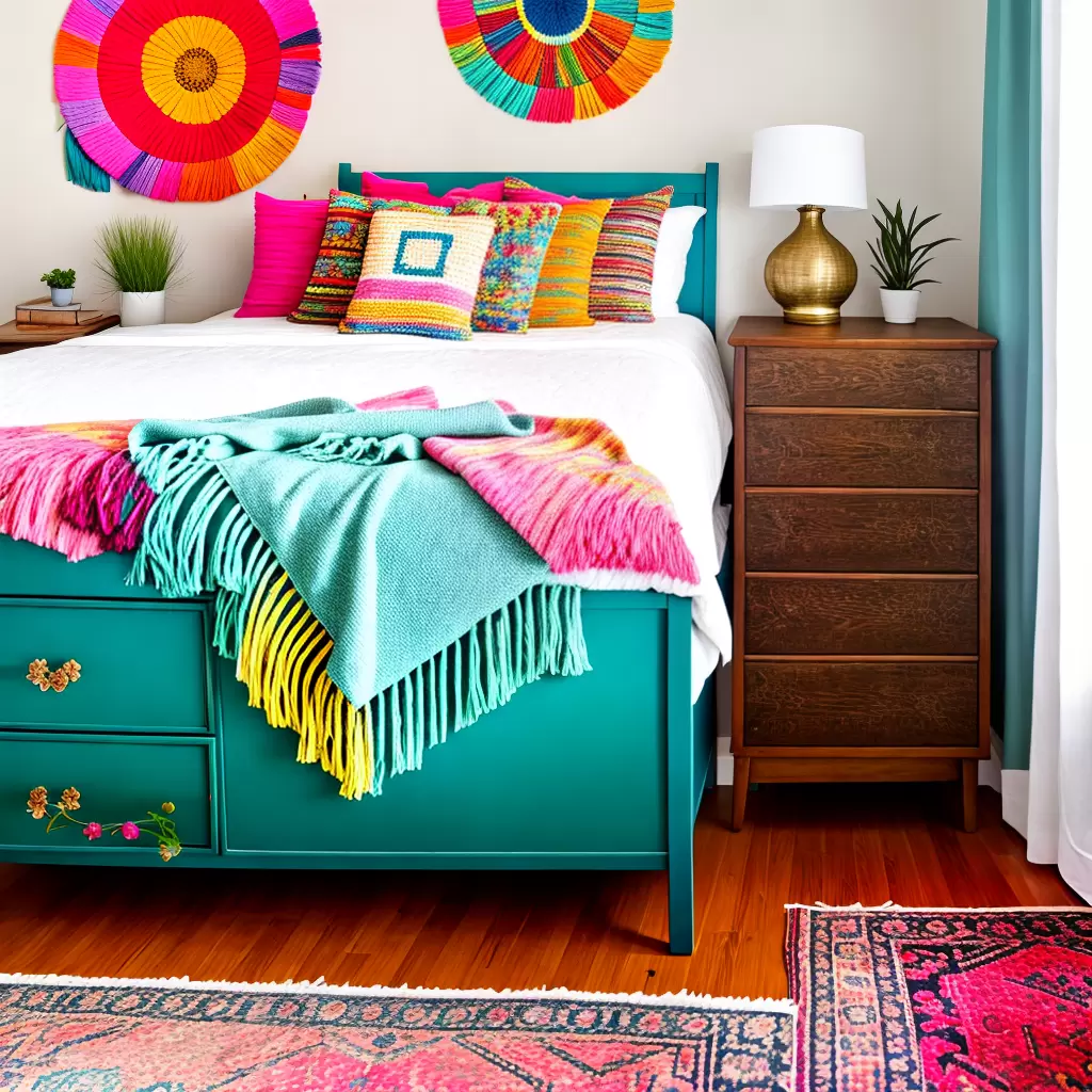 Fotos quarto adolescente flores madeira boho