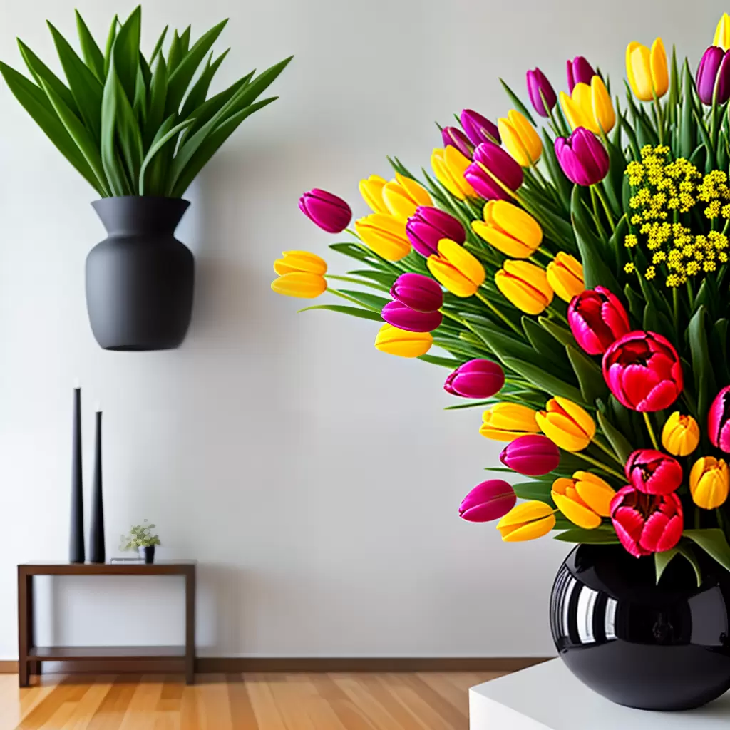 Fotos tulipas coloridas entrada vibrante