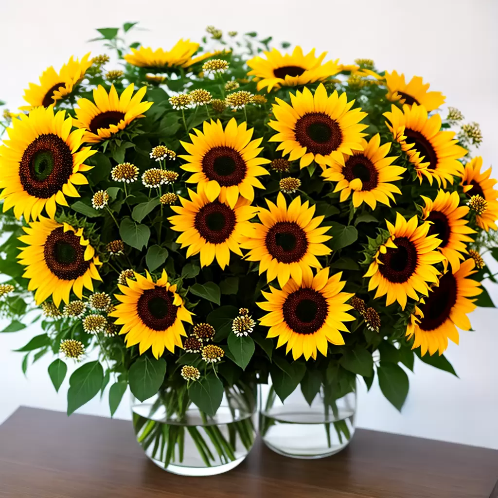 Fotos buque girasol margarida entrada rustica