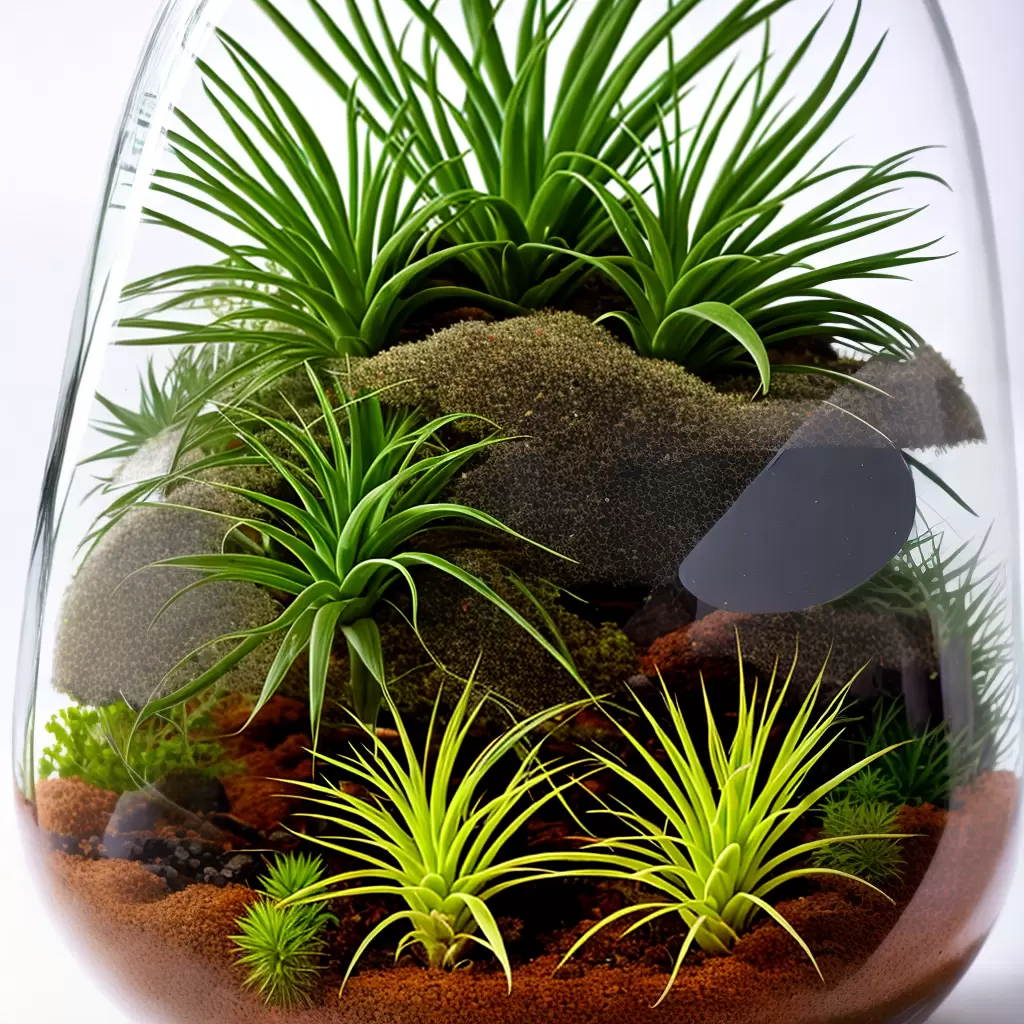 Fotos plantas aereas vidro terrarios cultivo
