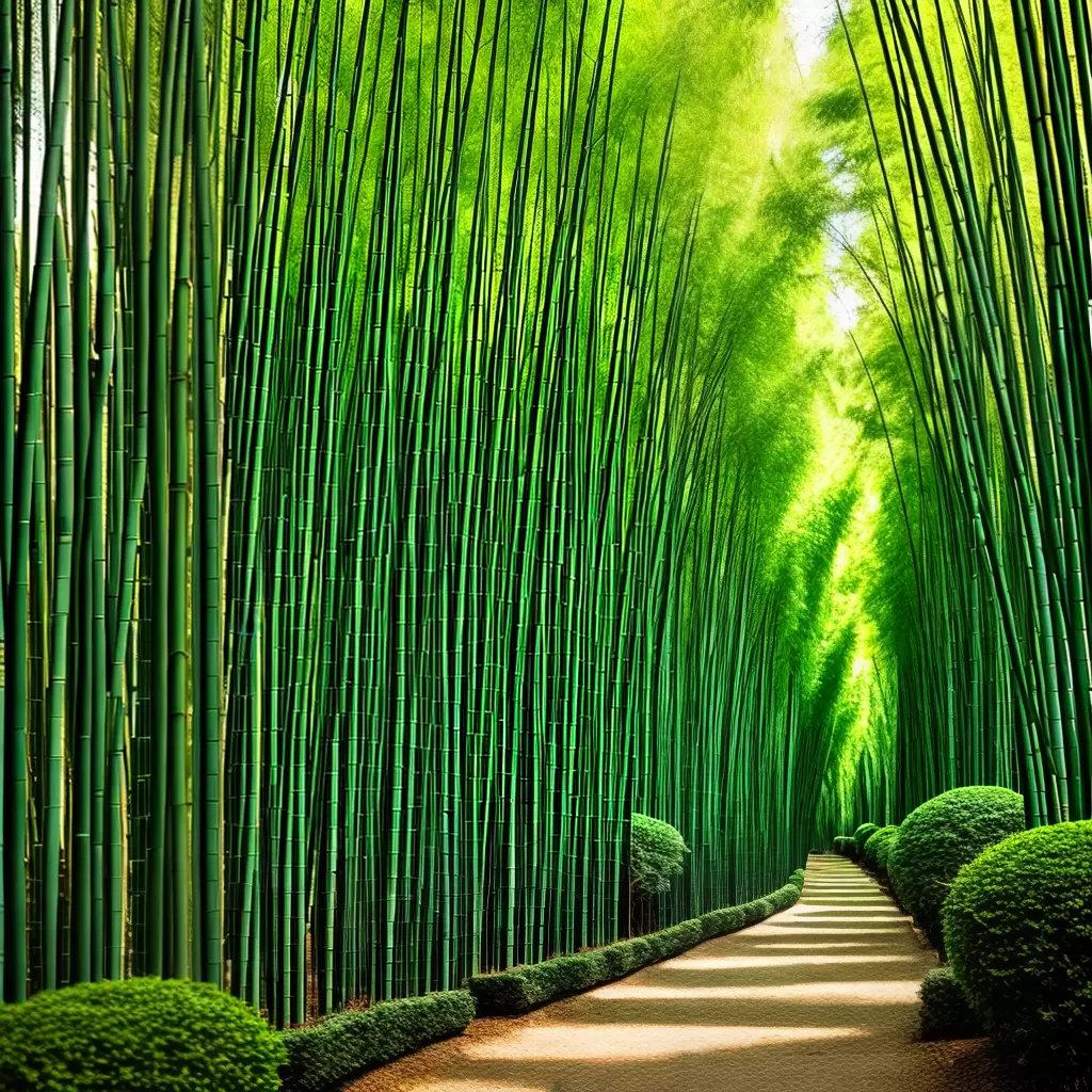 Fotos jardim bambu preto verde