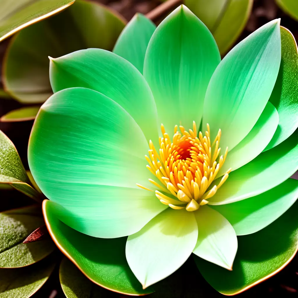 Fotos flor jade exotica folhas verdes