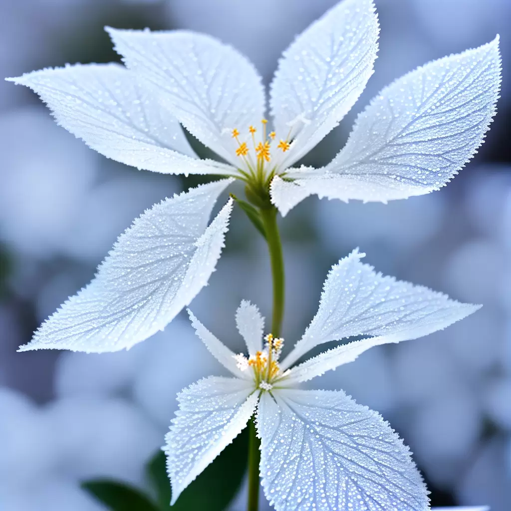 Fotos flor gelo branco inverno petala