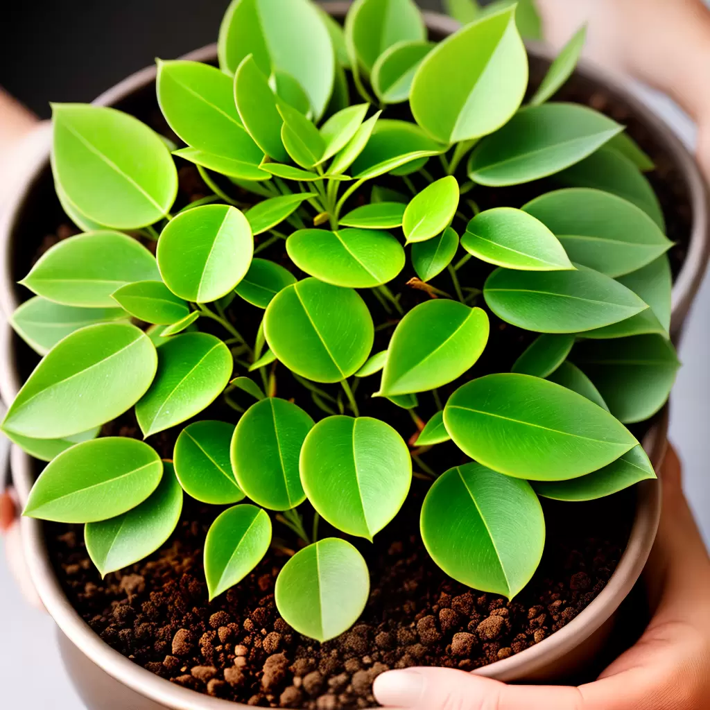 Fotos planta dinheiro maos cuidado