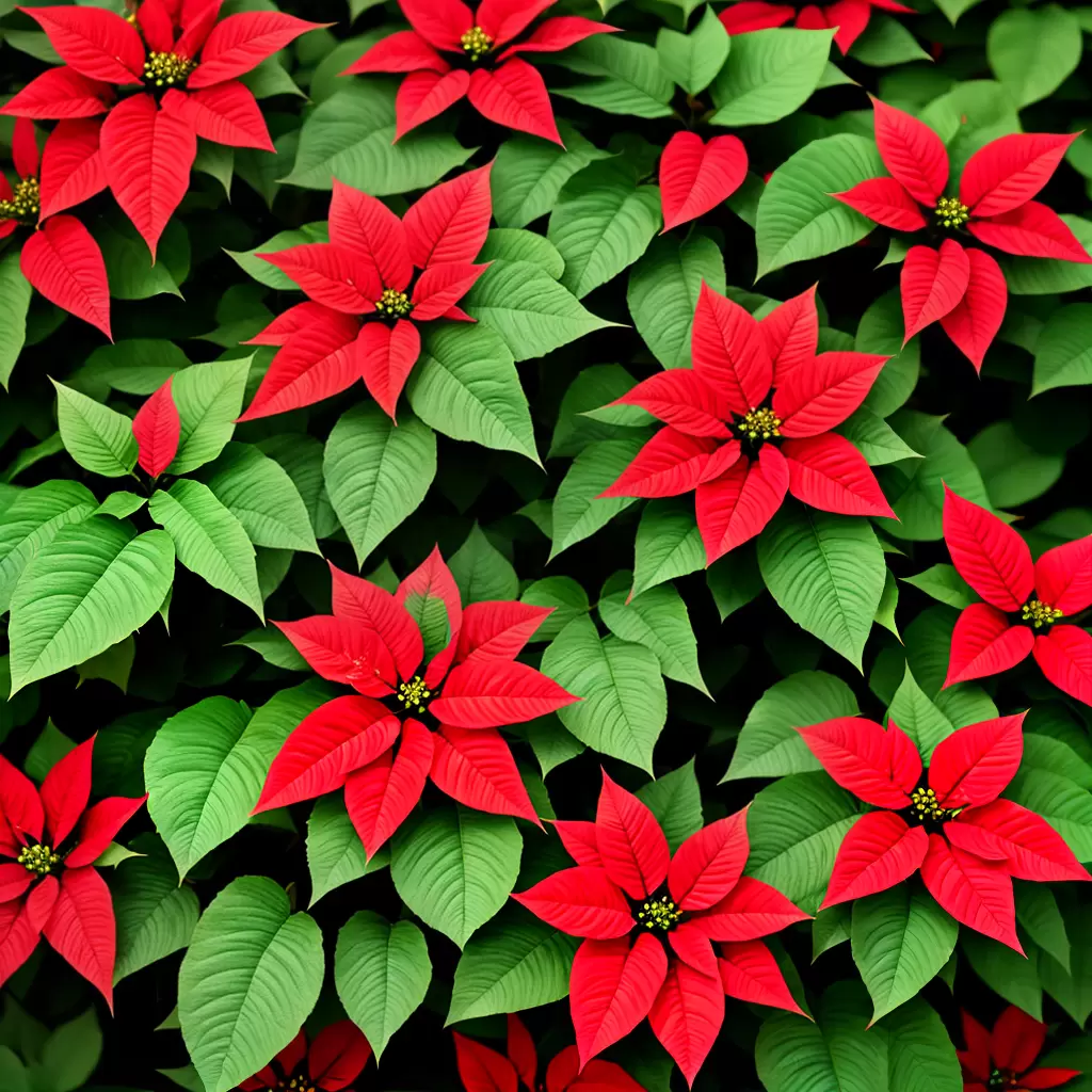 Fotos natal flor poinsettia vermelho detalhes