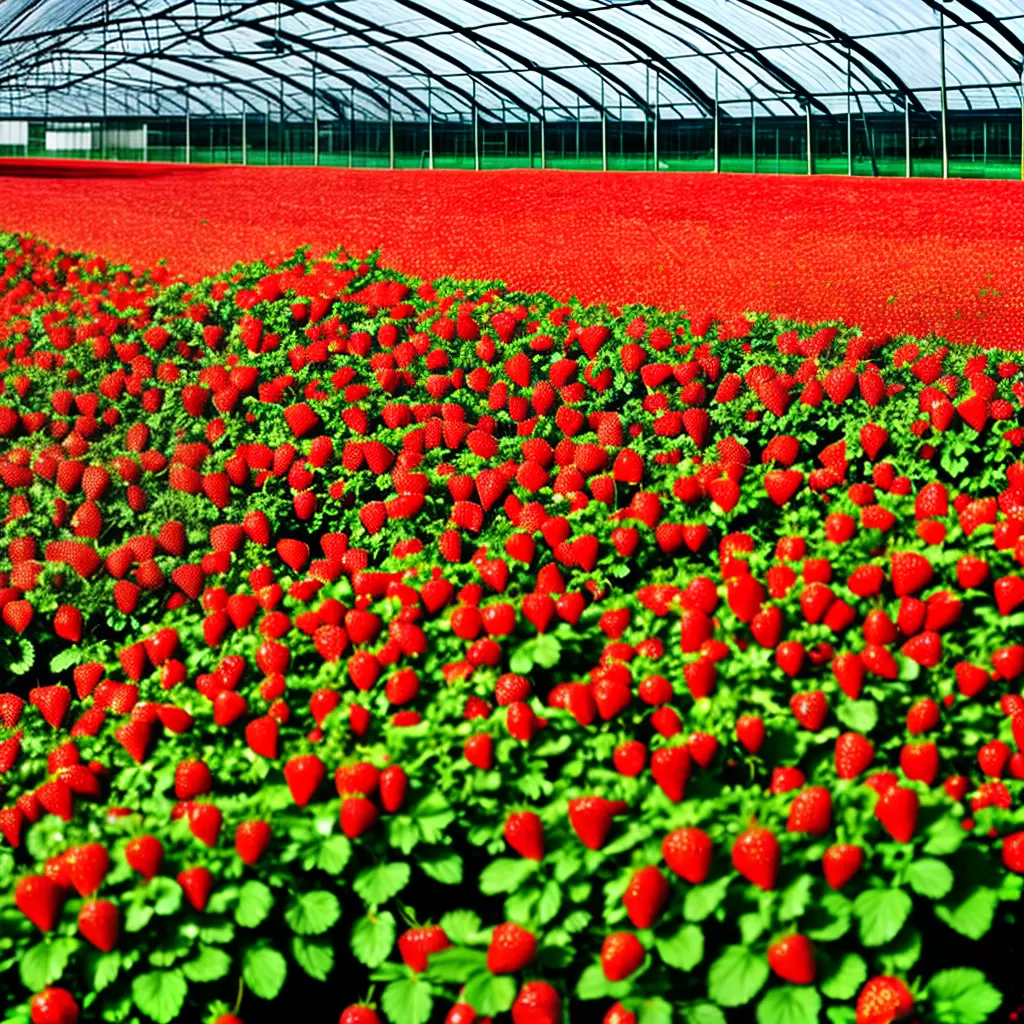 Fotos estufa morango vermelho sol brilhante