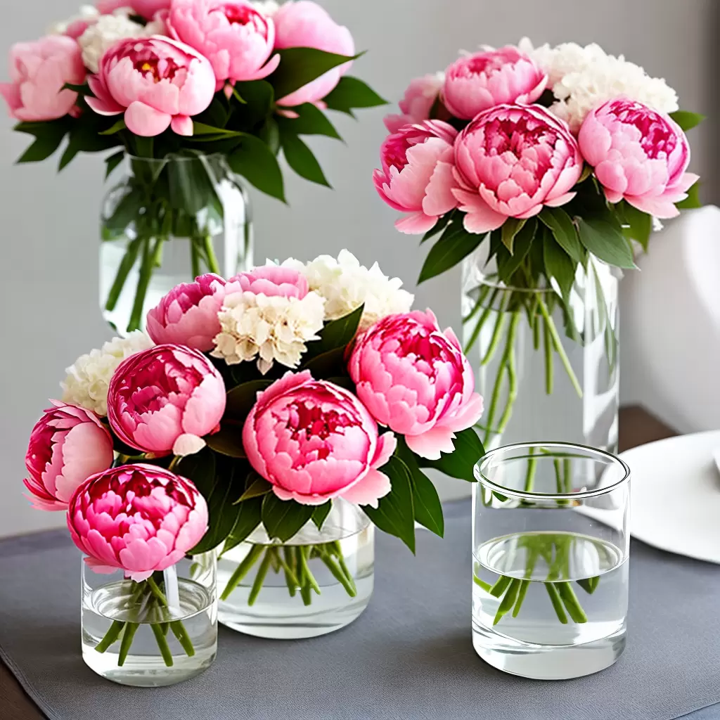 Fotos vaso flores rosa branco elegante