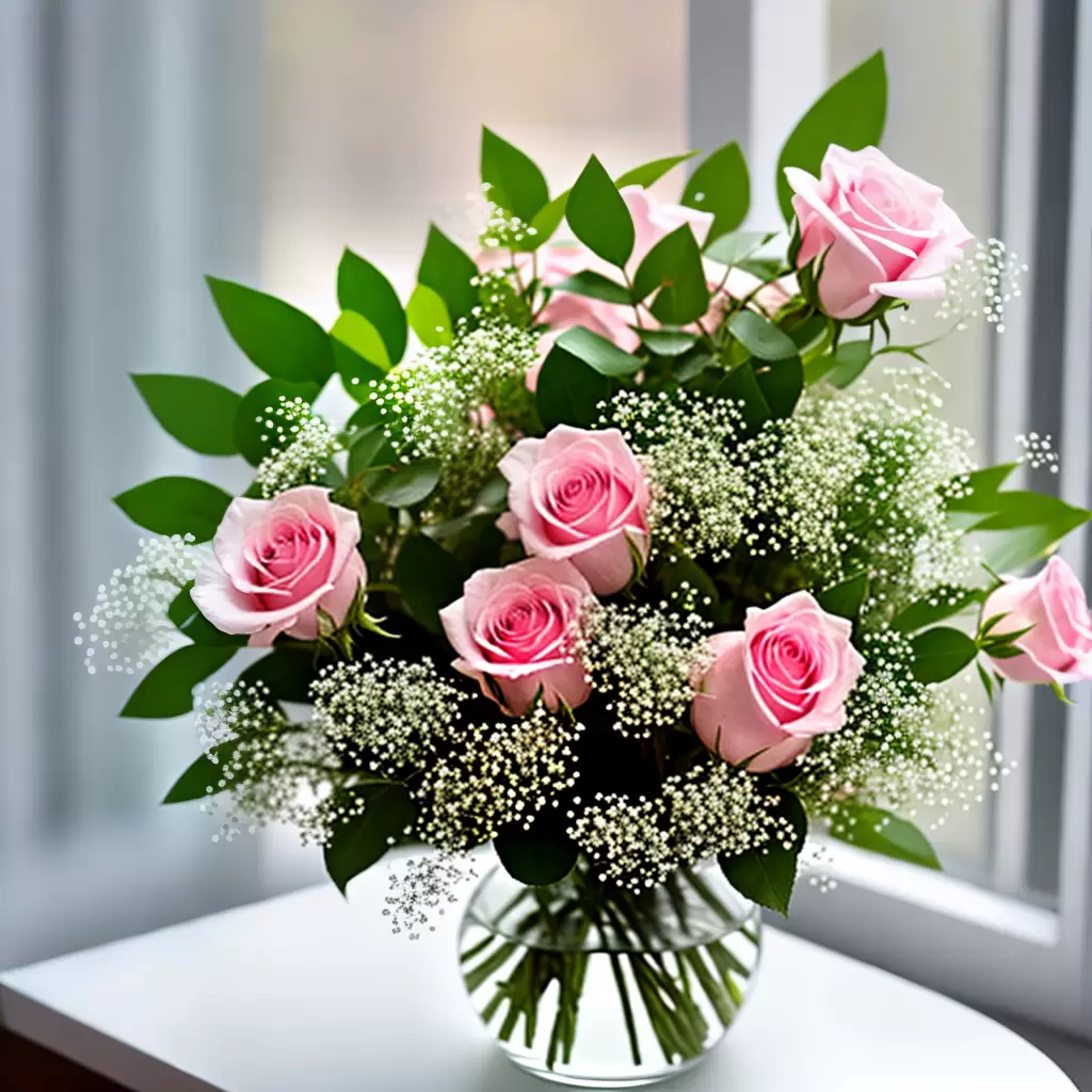 Fotos rosas rosa branco vidro folhagem