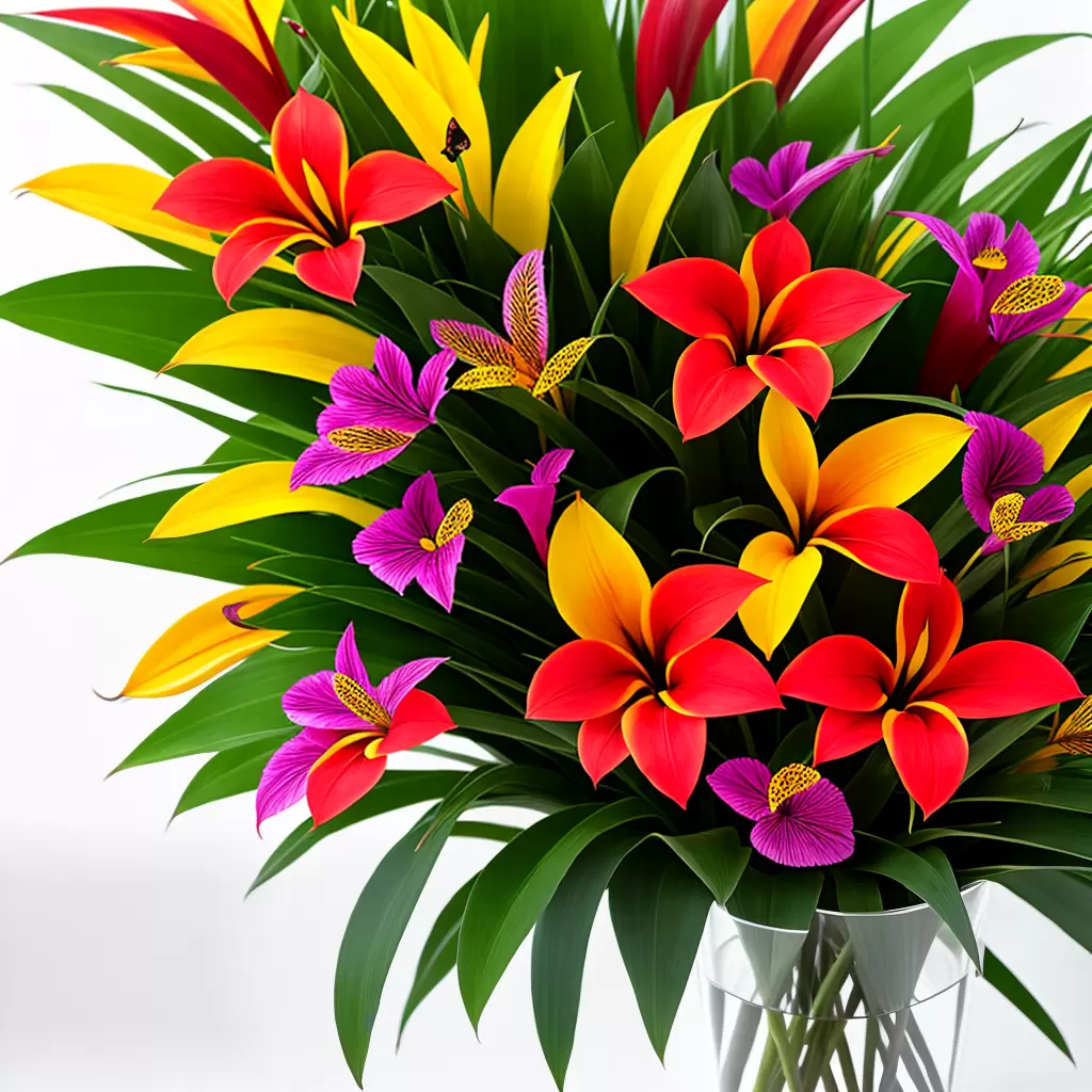 Fotos flores tropicais cores