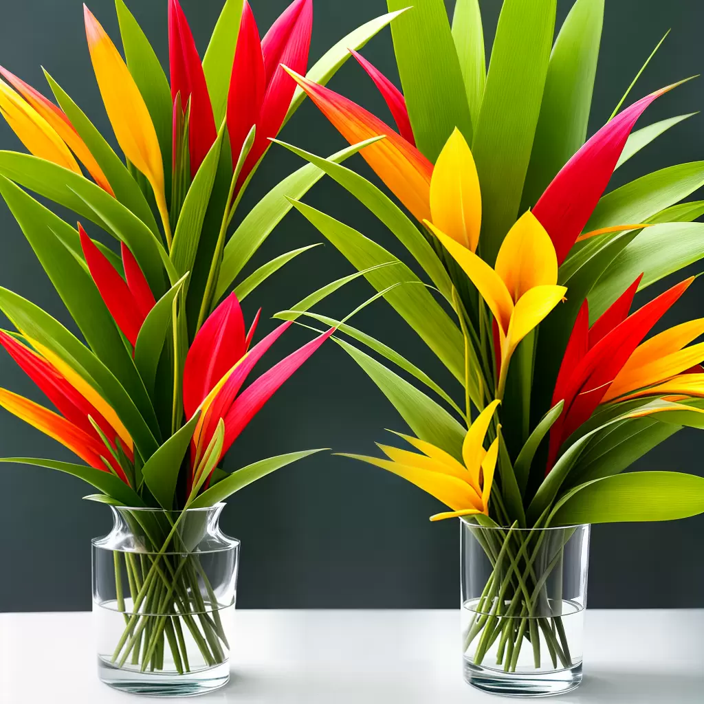 Fotos flores tropicais cores vibrantes folhagem