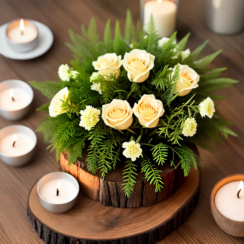 Fotos flores vaso rustico velas decoracao
