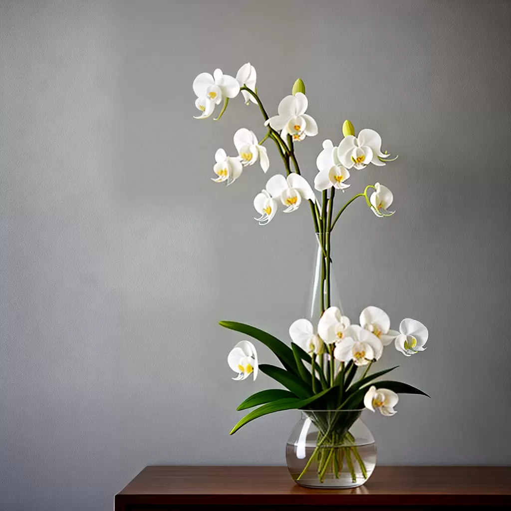 Fotos vaso orquidea branca elegante