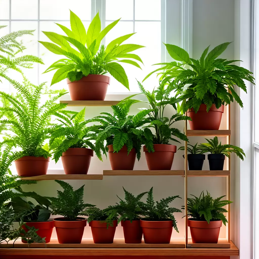Fotos plantas variedade prateleira sol