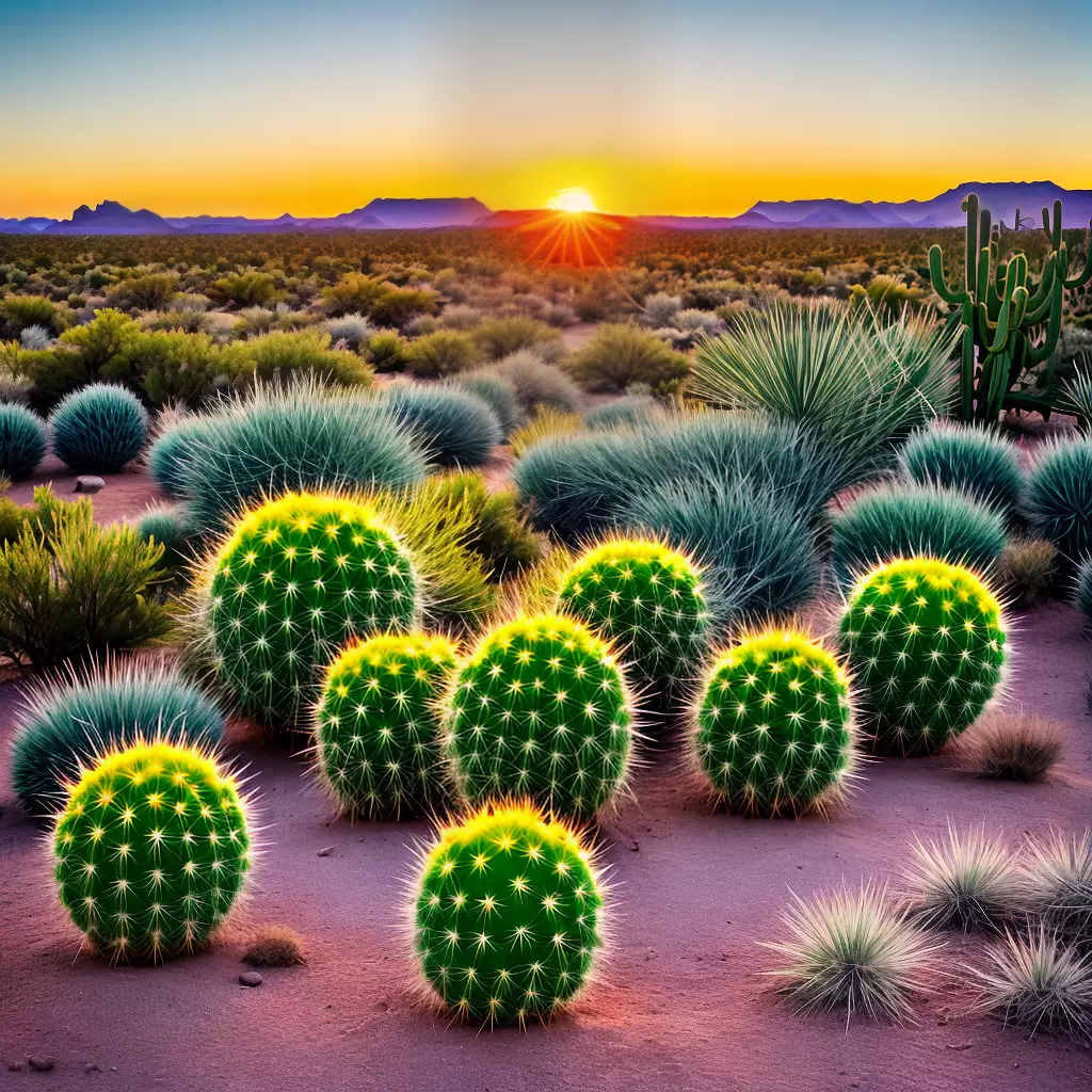 Fotos cactos deserto por do sol fatos