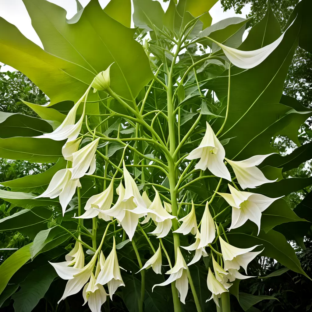 Fotos planta trombeta angelical venenosa 1