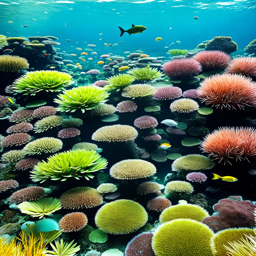 Fotos jardim subaquatico peixes coloridos
