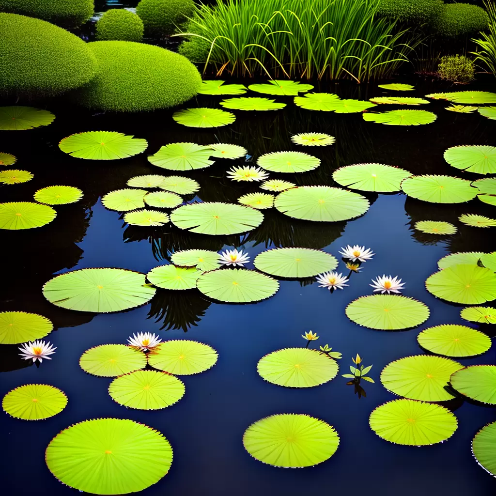 Fotos nenuphar verde sereno lagoa aquatico