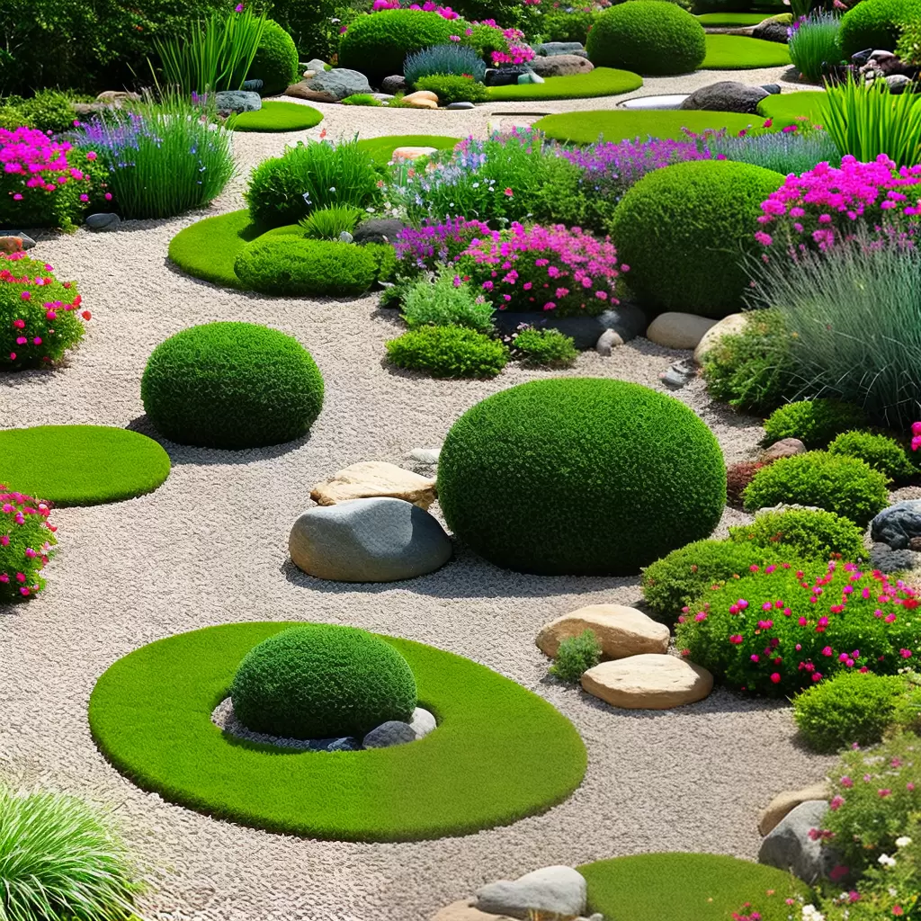 Fotos jardim pedras texturas plantas paz