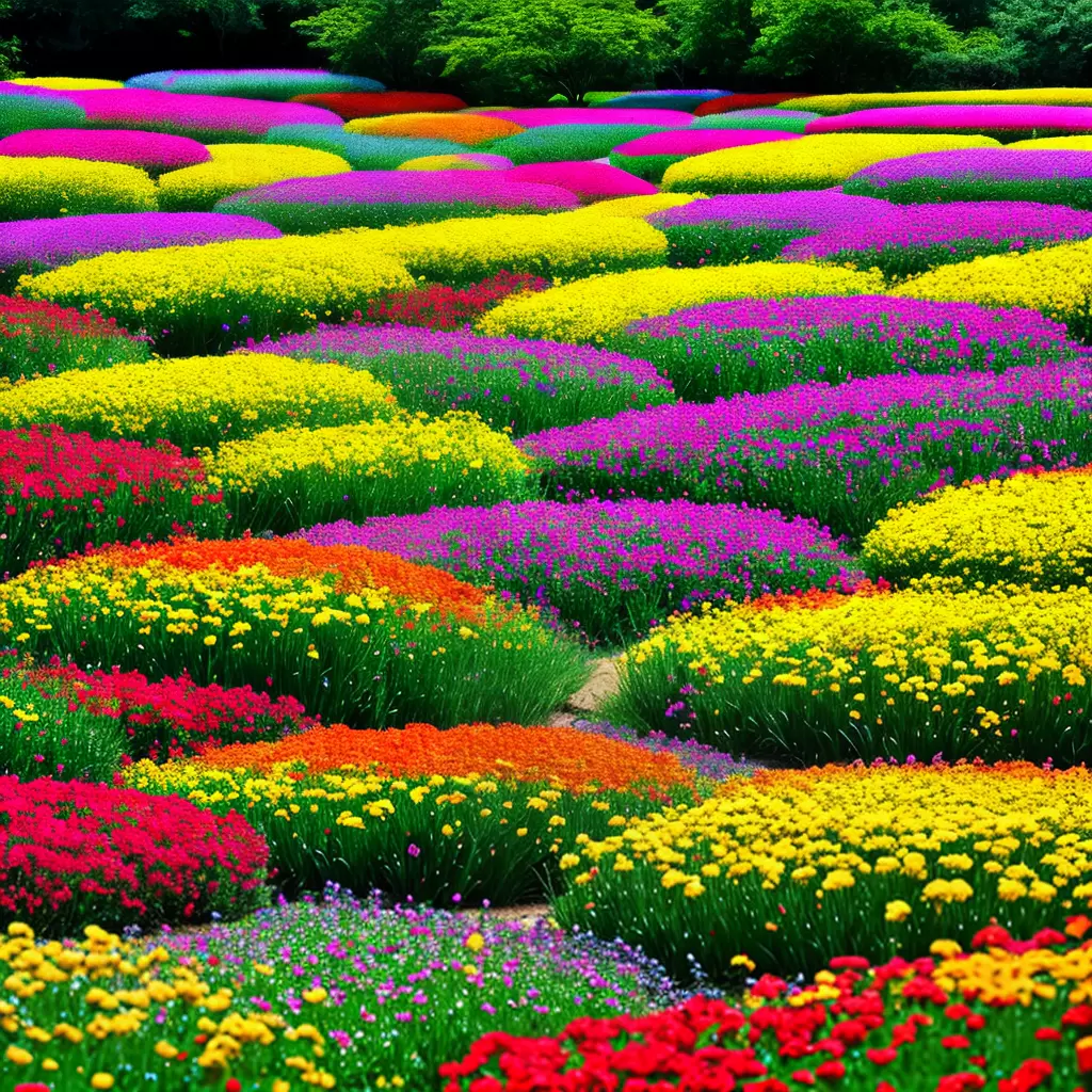 Fotos flores anuais coloridas natureza ceu azul
