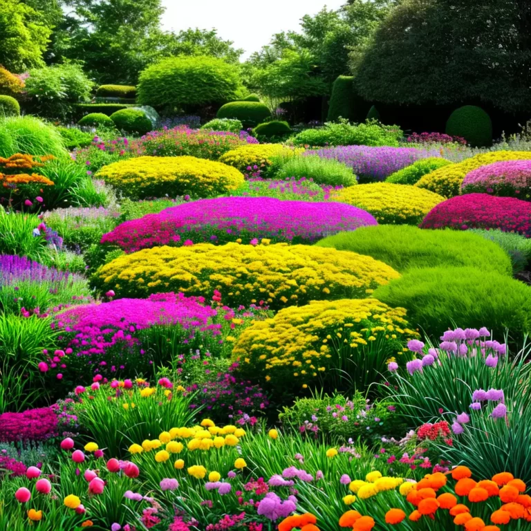 Jardins de plantas perenes e anuais