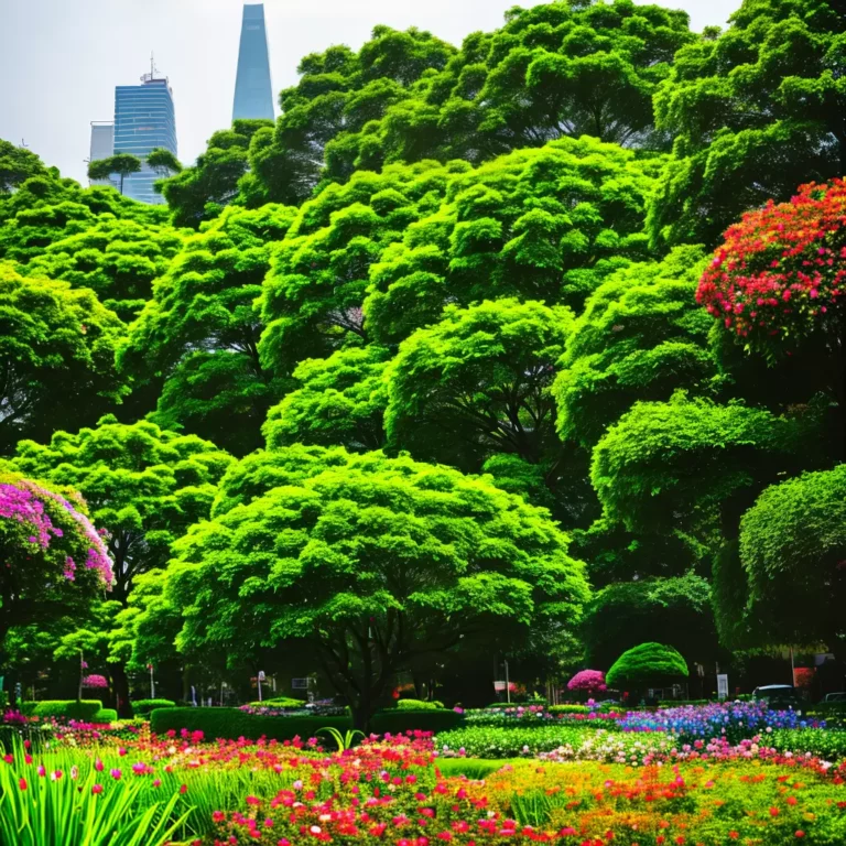Jardins de plantas resistentes a poluição