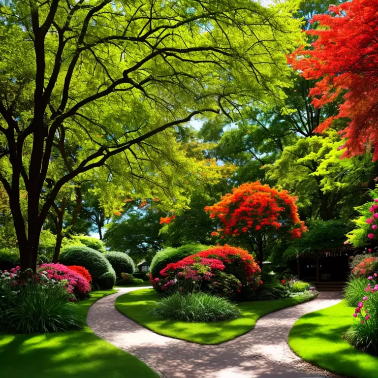 Jardins de plantas com folhagem colorida