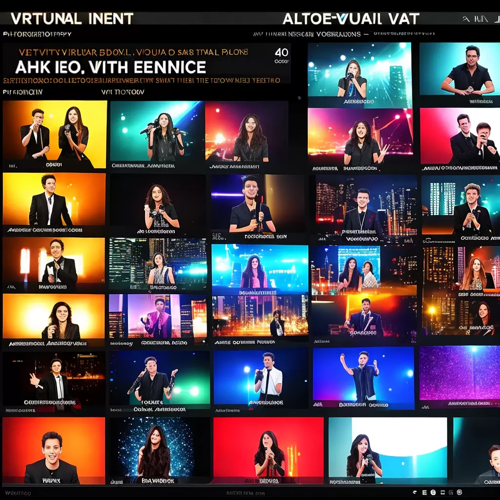 Fotos show talento virtual performances publico