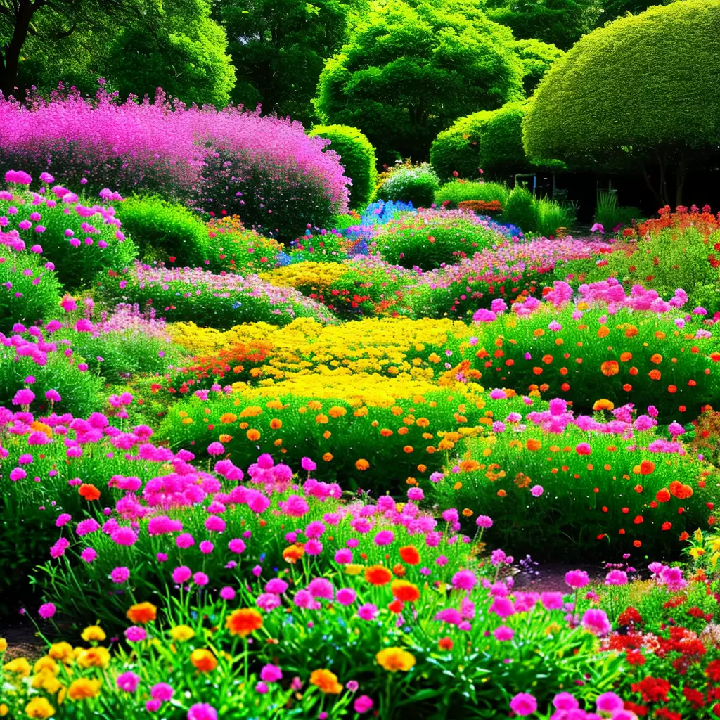 Fotos jardim flores coloridas abelhas sol
