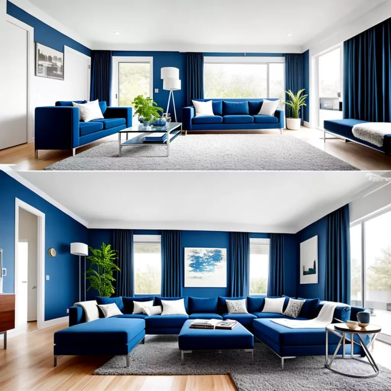 Azul Royal e Prata: Um Duo Luxuoso na Decoração