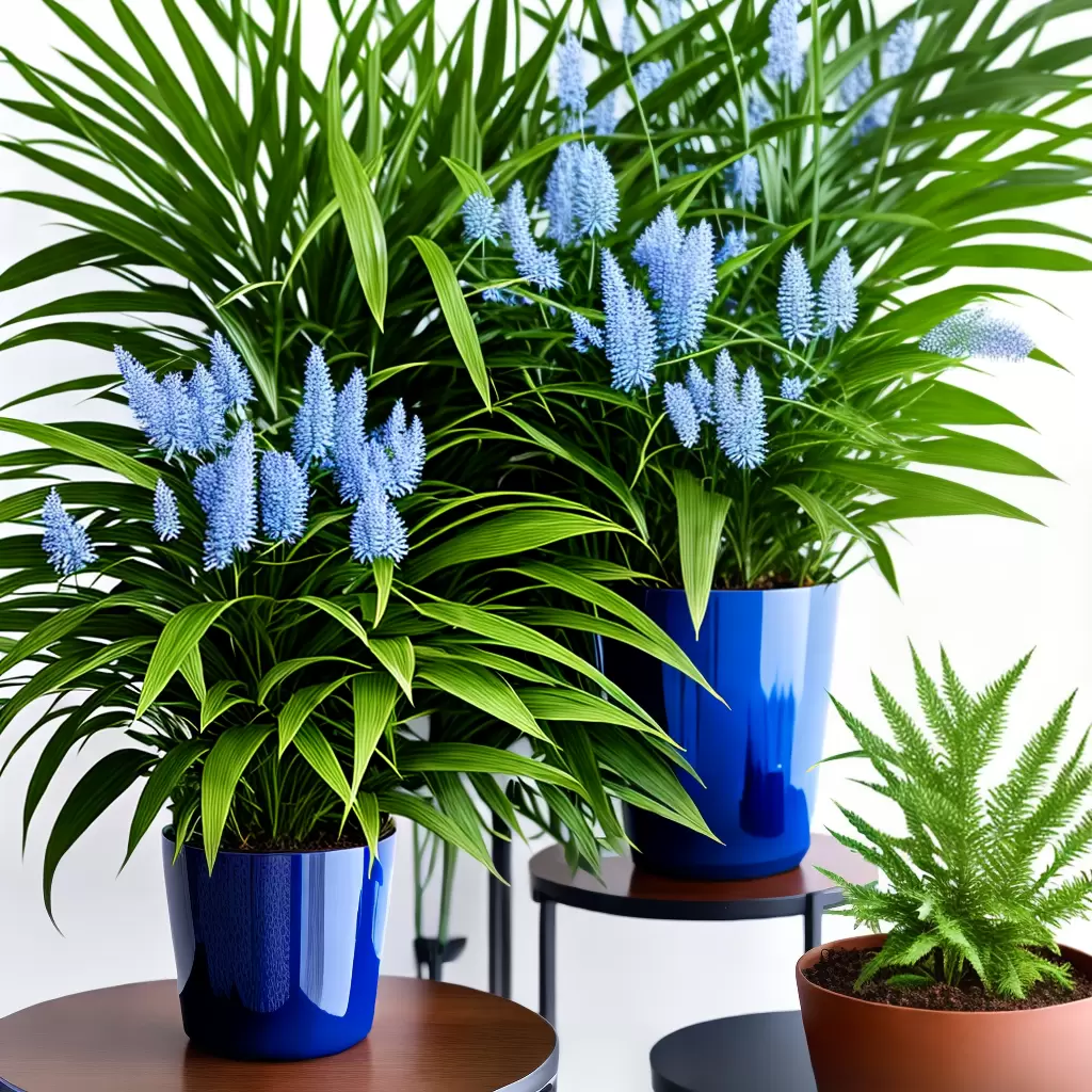 Fotos decor azul verde plantas suculentas