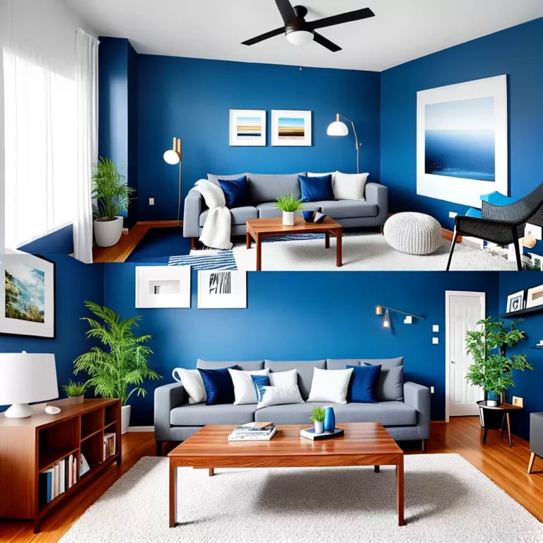 Azul Royal e Madeira: Um Contraste Elegante e Moderno