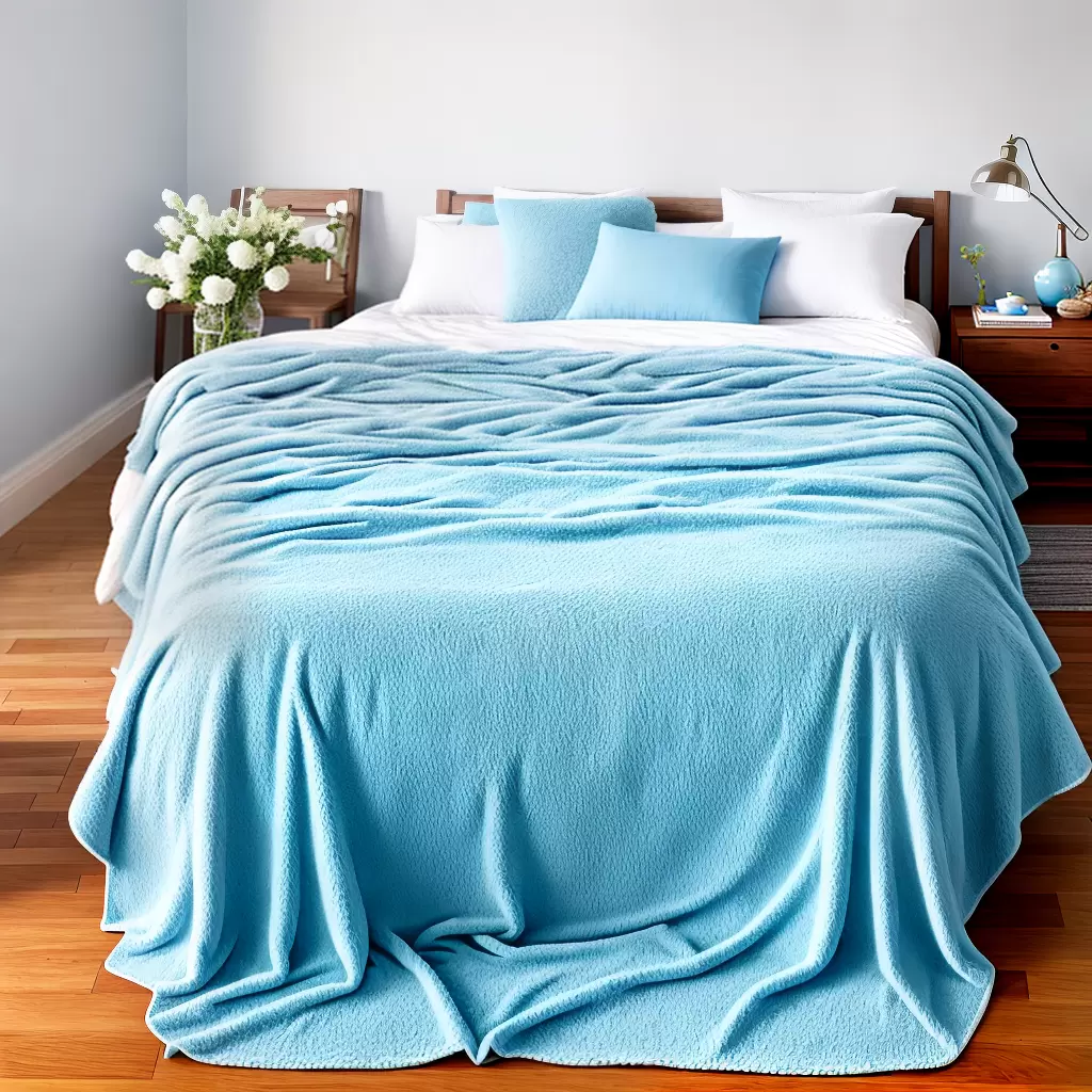 Fotos quarto azul cama queen almofadas brancas