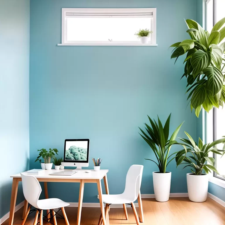Decoração de Escritório em Azul Celeste: Tranquilidade e Produtividade