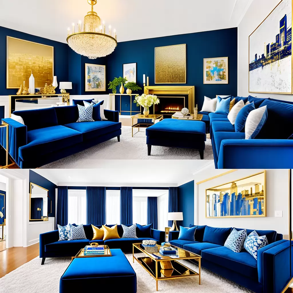 Fotos sala azul royal luxo elegancia Fotos sala azul royal luxo elegancia